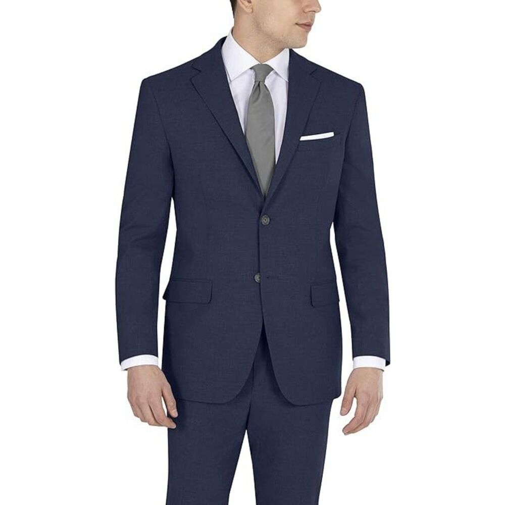 DKNY Men's Modern Fit High Performance Separates Business Suit Jacket, Navy, 42L